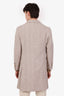 Brunello Cucinelli Beige Wool Cashmere Herringbone Coat Size 46 Men's