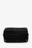 Miu Miu Black Quilted Nappa Matelassé Leather Tote with Strap