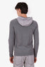 Loro Piana Grey Cotton Knit Hoodie Size S Mens