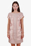 Hermès Beige/Red Silk 'Brides de Gala' Wrap Mini Dress Size 38