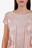 Hermès Beige/Red Silk 'Brides de Gala' Wrap Mini Dress Size 38