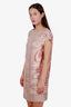 Hermès Beige/Red Silk 'Brides de Gala' Wrap Mini Dress Size 38