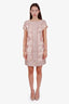 Hermès Beige/Red Silk 'Brides de Gala' Wrap Mini Dress Size 38