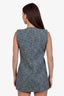 Gucci Grey Wool Sleeveless Buttoned Mini Dress Size 40