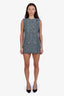 Gucci Grey Wool Sleeveless Buttoned Mini Dress Size 40