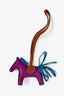 Hermès Purple/Brown/Teal Leather Rodeo PM Charm