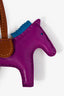 Hermès Purple/Brown/Teal Leather Rodeo PM Charm