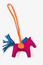 Hermès Purple/Orange/Teal Leather Rodeo PM Charm