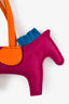 Hermès Purple/Orange/Teal Leather Rodeo PM Charm