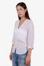 Haut boutonné Helmut Lang blanc transparent à dos ouvert taille P