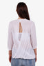 Haut boutonné Helmut Lang blanc transparent à dos ouvert taille P
