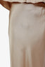 Frame Gold Silk Button Down and Midi Slip Skirt Set Size M