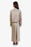 Frame Gold Silk Button Down and Midi Slip Skirt Set Size M