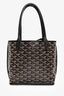 Goyard 2024 Black Goyardine Coated Canvas Mini Anjou Tote Bag with Pouch