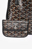 Goyard 2024 Black Goyardine Coated Canvas Mini Anjou Tote Bag with Pouch