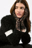 Pre-loved Chanel™ Black Mesh Velvet Camelia Gloves Size 7.5