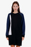Louis Vuitton Navy/Black Colourblock Embossed Monogram Sweater Dress Size L