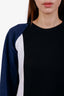 Louis Vuitton Navy/Black Colourblock Embossed Monogram Sweater Dress Size L