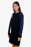 Louis Vuitton Navy/Black Colourblock Embossed Monogram Sweater Dress Size L
