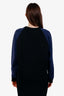 Louis Vuitton Navy/Black Colourblock Embossed Monogram Sweater Dress Size L