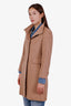 Max Mara Studio Brown Virgin Wool Mid Single Breasted Jacket Size 6