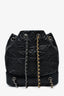 Pre-loved Chanel™ 2021+ Black Leather Two Tone Gabrielle Backpack
