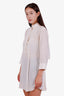 Alexander McQueen Cream Silk Ruffled Mini Dress Size 42