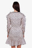 Erdem White/Black Polka-dot Ruffle Trimmed Mini Dress Size 2