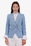Veronica Beard Blue Denim Dickey Double Breasted Blazer Size 0
