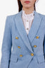 Veronica Beard Blue Denim Dickey Double Breasted Blazer Size 0