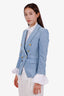 Veronica Beard Blue Denim Dickey Double Breasted Blazer Size 0