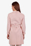 Max Mara Studio Pink Virgin Wool Cashmere Belted Single Breasted Jacket Size 2