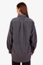 Miu Miu Grey Logo-Embroidered Oversized Fleece Shirt Size 40