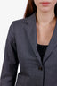 Thom Browne Grey Wool Single Breasted Blazer Size 36