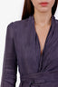 Rick Owens SS 21 Purple 'Abito' Wrap Dress Size 4