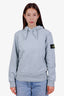 Stone Island Blue Compass Patch Hoodie Size M