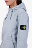Stone Island Blue Compass Patch Hoodie Size M