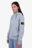 Stone Island Blue Compass Patch Hoodie Size M