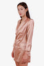 A.L.C. Rose Gold Double-Breasted Satin Blazer Dress Size 2