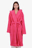 Balenciaga Pink Cotton Logo Limited Edition Robe Size M