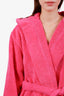 Balenciaga Pink Cotton Logo Limited Edition Robe Size M