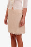 Pre-loved Chanel™ Beige Cotton Mini Skirt Size 40