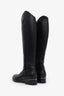 Gucci Black Leather Horsebit Detail Knee High Boots Size 37