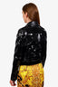 Off-White Black Patent Leather Biker Jacket Size 38