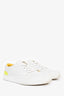 Hermès White/Yellow Leather Deep Sneaker Size 36