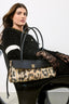 Pre-loved Chanel™ Métiers d'art 2026 Black/Leopard Print Tweed Small Shopping Bag