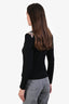 Burberry Black Wool Classic Nova Check Trim Sweater Size L
