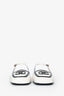 Pre-Loved Chanel™ 2026 Black/White Lambskin Leather CC Slingback 38C