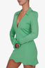 Mach & Mach Green Knit L/S Bow Detail Mini Dress Size 42