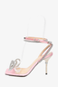 Mach & Mach Pink Satin Bow Heeled Sandals Size 39